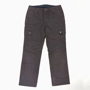 Duluth Trading Co Fleece Lined Cargo Utility Pants Brown